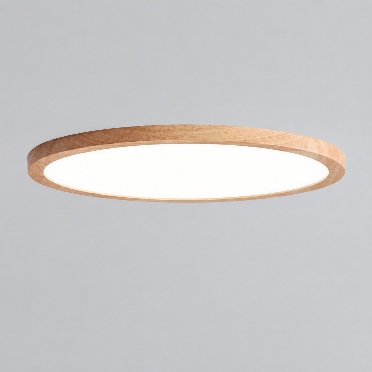 Plafonnier LED en bois Aven – Rond et épuré, esprit japandi wabi-sabi