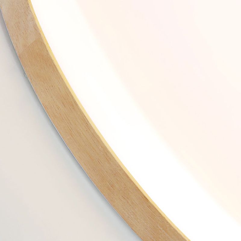 Plafonnier LED en bois Eilo – Rond, lumière blanche chaude ou 3 températures