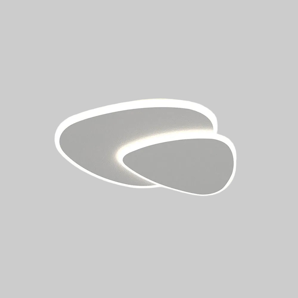 Plafonnier LED géométrique Zeno – Ovale double couche, 3 températures ou variable