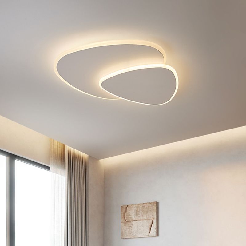 Plafonnier LED géométrique Zeno – Ovale double couche, 3 températures ou variable