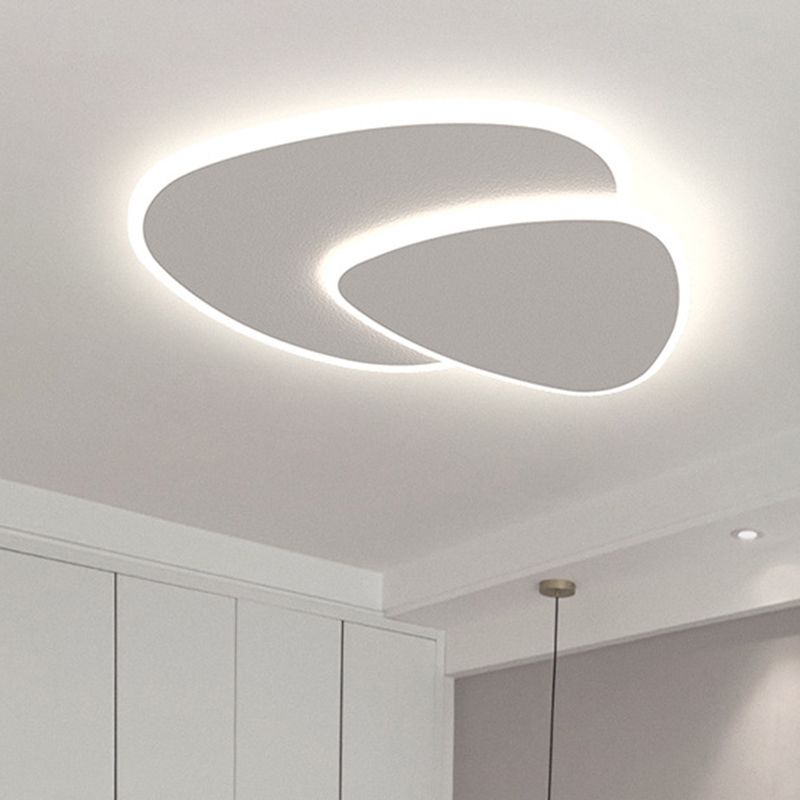 Plafonnier LED géométrique Zeno – Ovale double couche, 3 températures ou variable