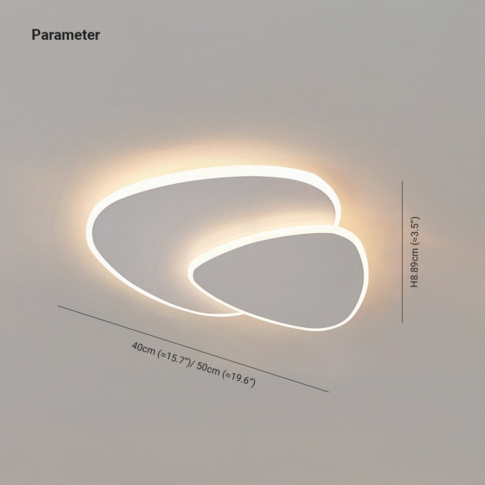 Plafonnier LED géométrique Zeno – 40 cm / Blanc chaud