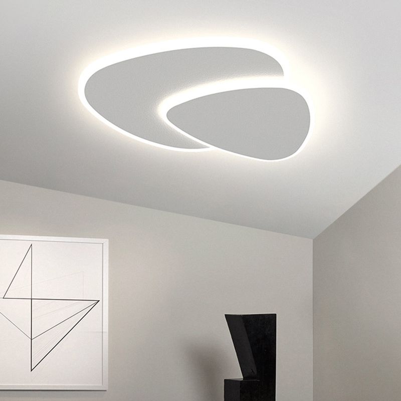 Plafonnier LED géométrique Zeno – Ovale double couche, 3 températures ou variable