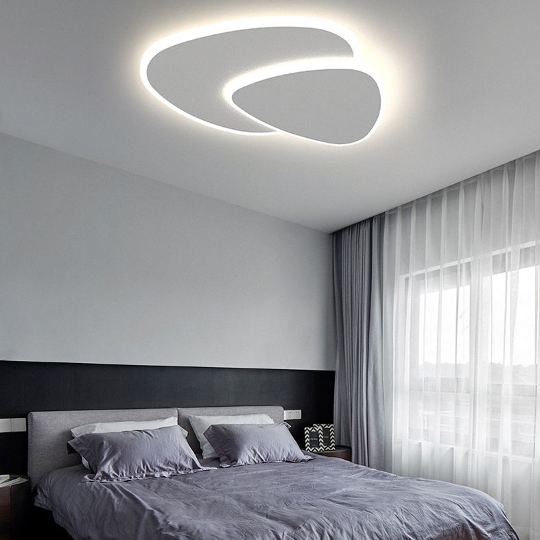 Plafonnier LED géométrique Zeno – Ovale double couche, 3 températures ou variable