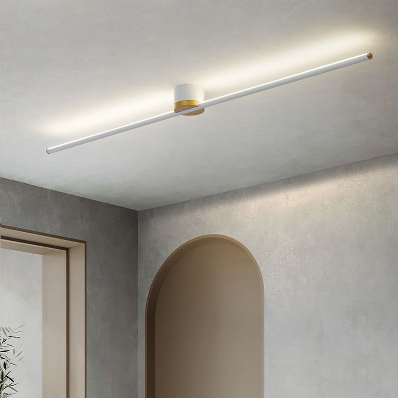 Plafonnier LED linéaire Erix – Barre noire ou blanche, éclairage vers le haut ou le bas