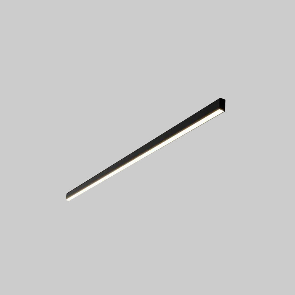 Plafonnier LED linéaire en métal noir Solin – 3 températures de couleur ou variable