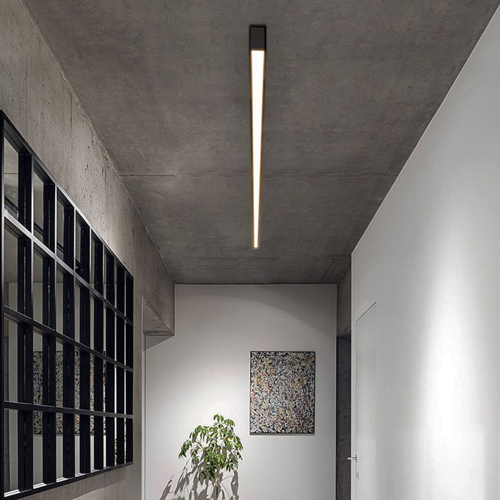 Plafonnier LED linéaire en métal noir Solin – 3 températures de couleur ou variable