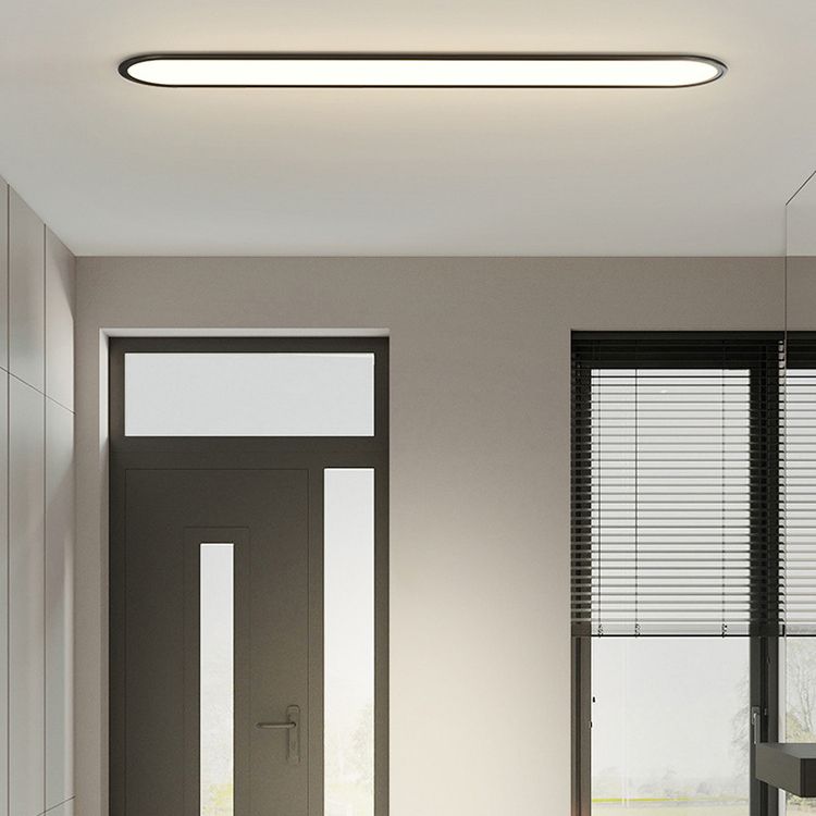 Plafonnier LED ovale Rilo – Extra-plat en métal et acrylique, 3 températures ou variable