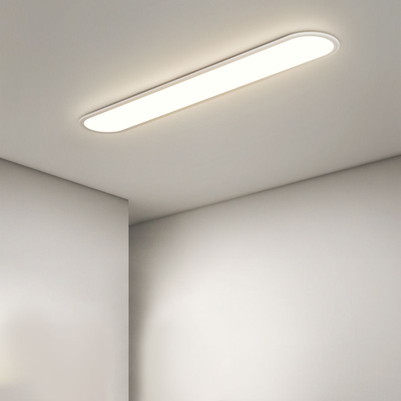 Plafonnier LED ovale Rilo – Extra-plat en métal et acrylique, 3 températures ou variable
