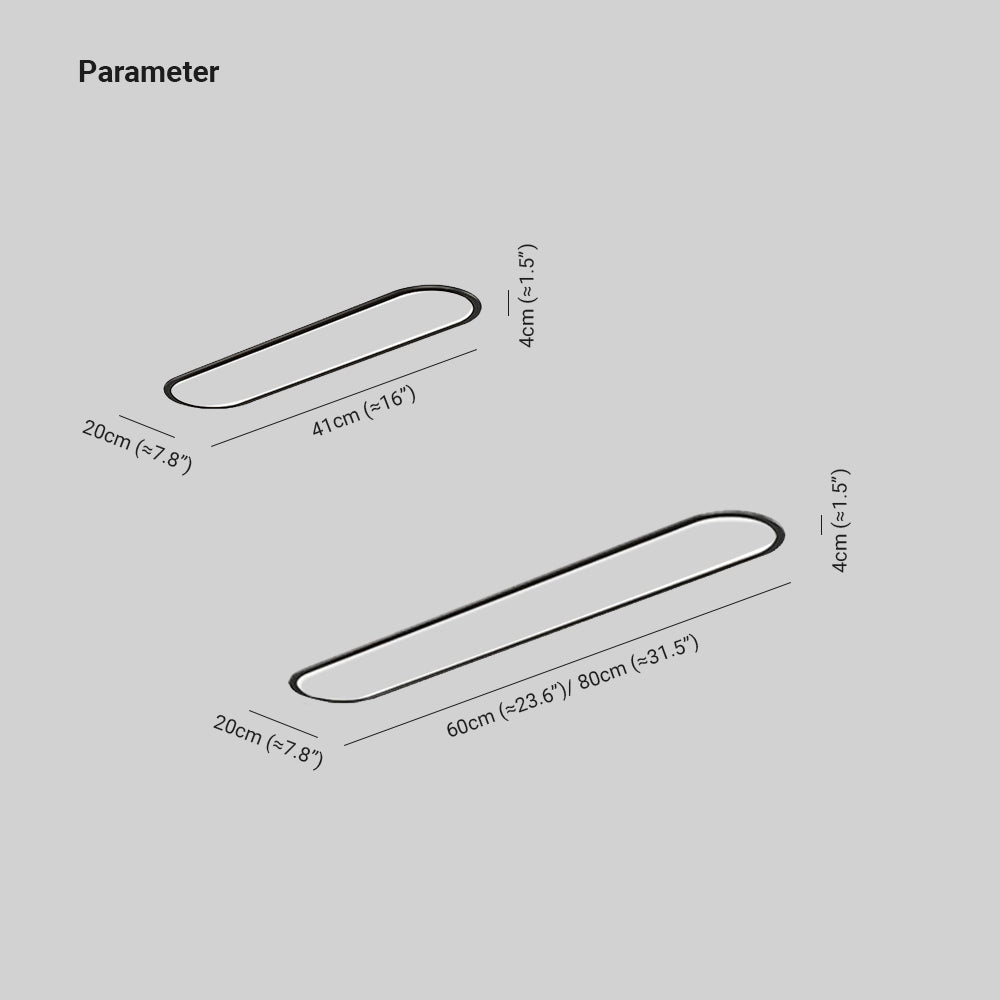 Plafonnier LED ovale Rilo – Extra-plat en métal et acrylique, 3 températures ou variable