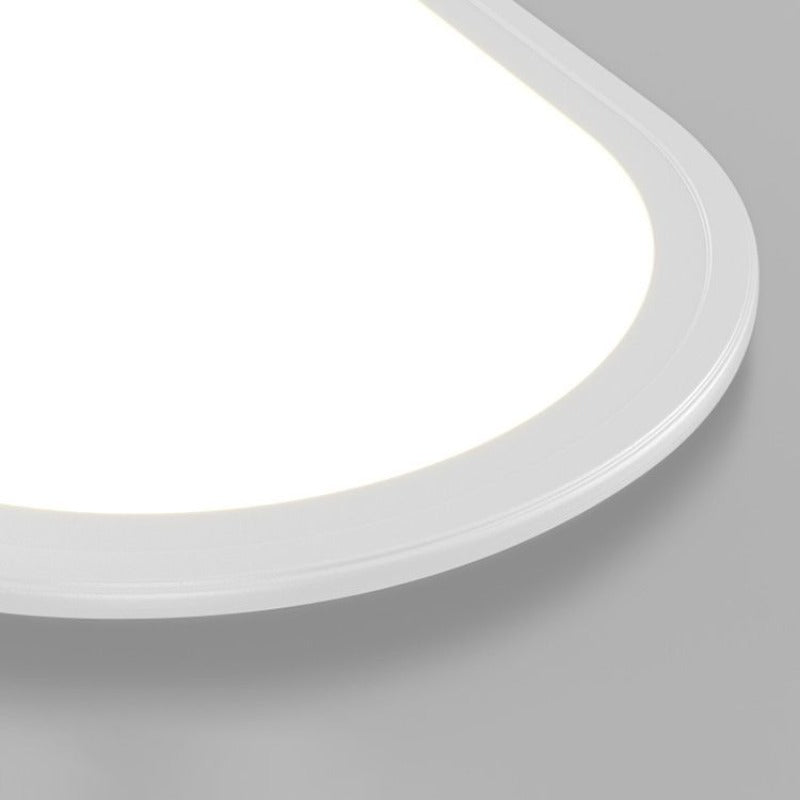 Plafonnier LED ovale Rilo – Extra-plat en métal et acrylique, 3 températures ou variable