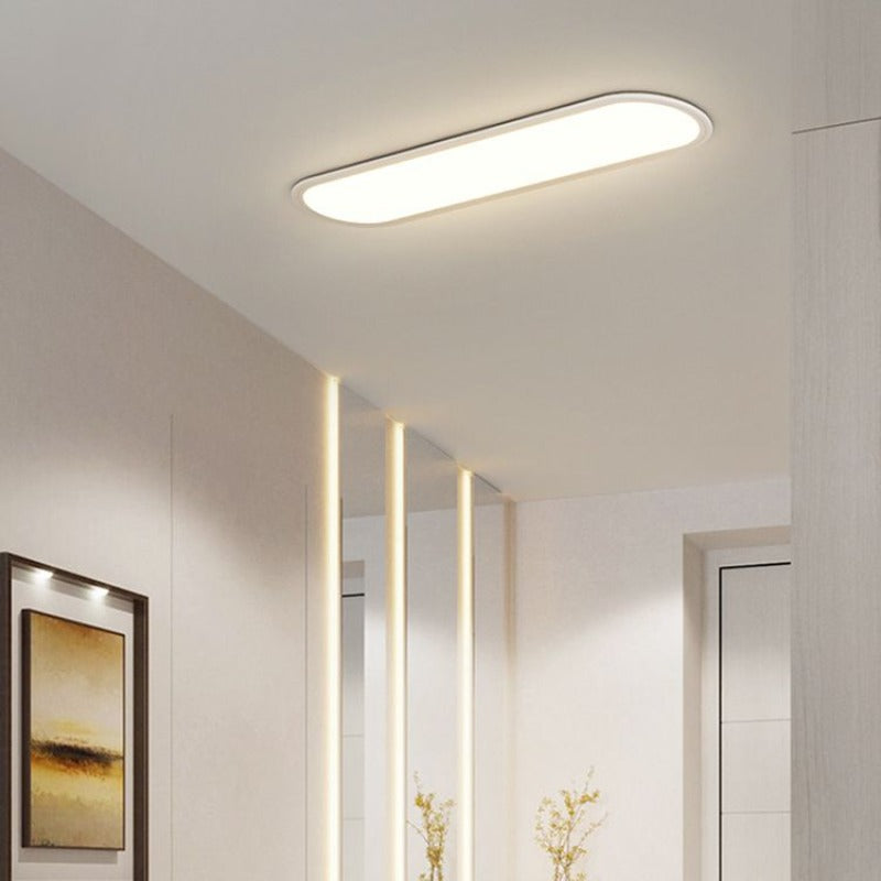 Plafonnier LED ovale Rilo – 40 cm / Blanc / Blanc froid