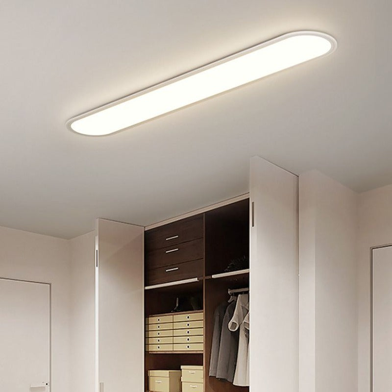 Plafonnier LED ovale Rilo – 80 cm / Blanc / Blanc froid