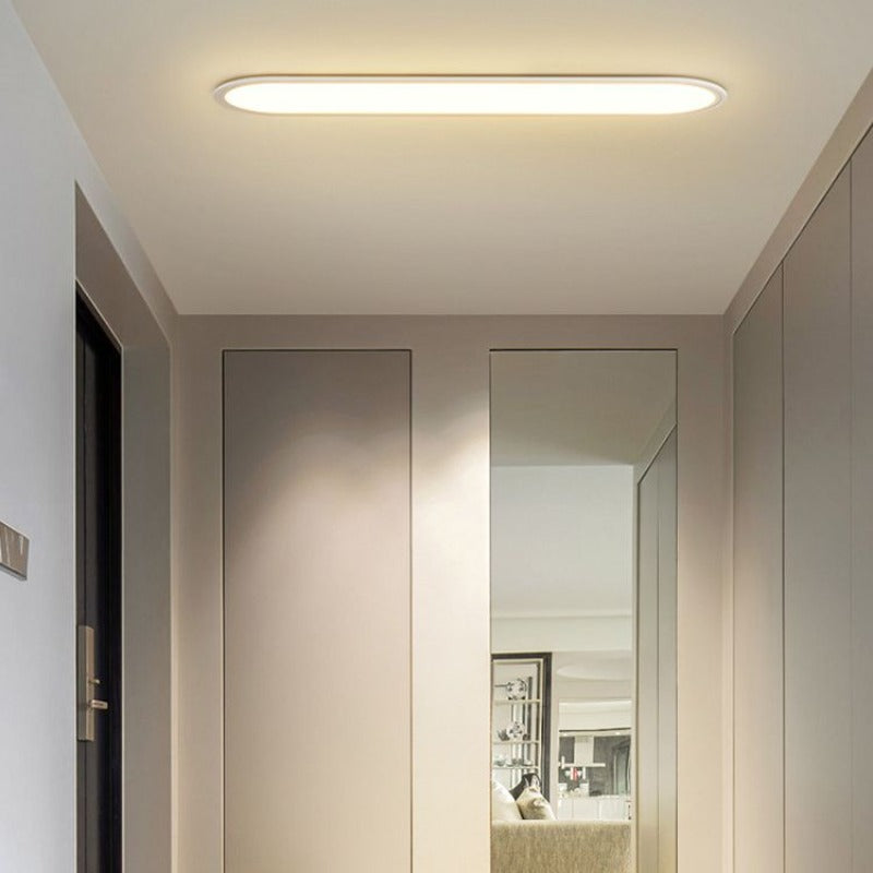 Plafonnier LED ovale Rilo – 60 cm / Blanc / Blanc froid