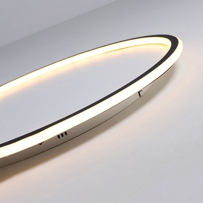 Plafonnier LED rond Quasso – Variable avec télécommande, 3 températures, noir ou blanc