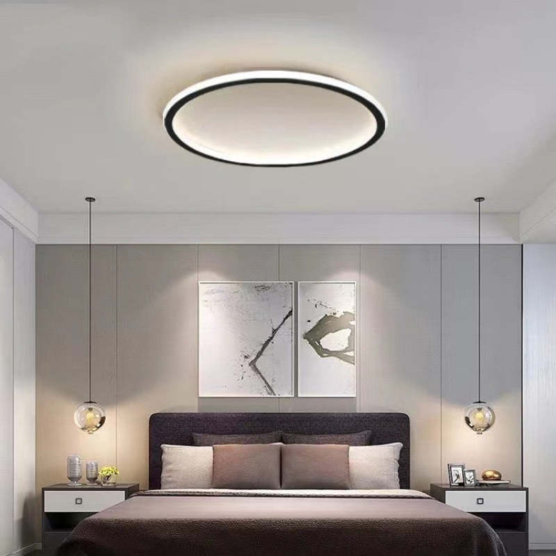 Plafonnier LED rond Quasso – Variable avec télécommande, 3 températures, noir ou blanc