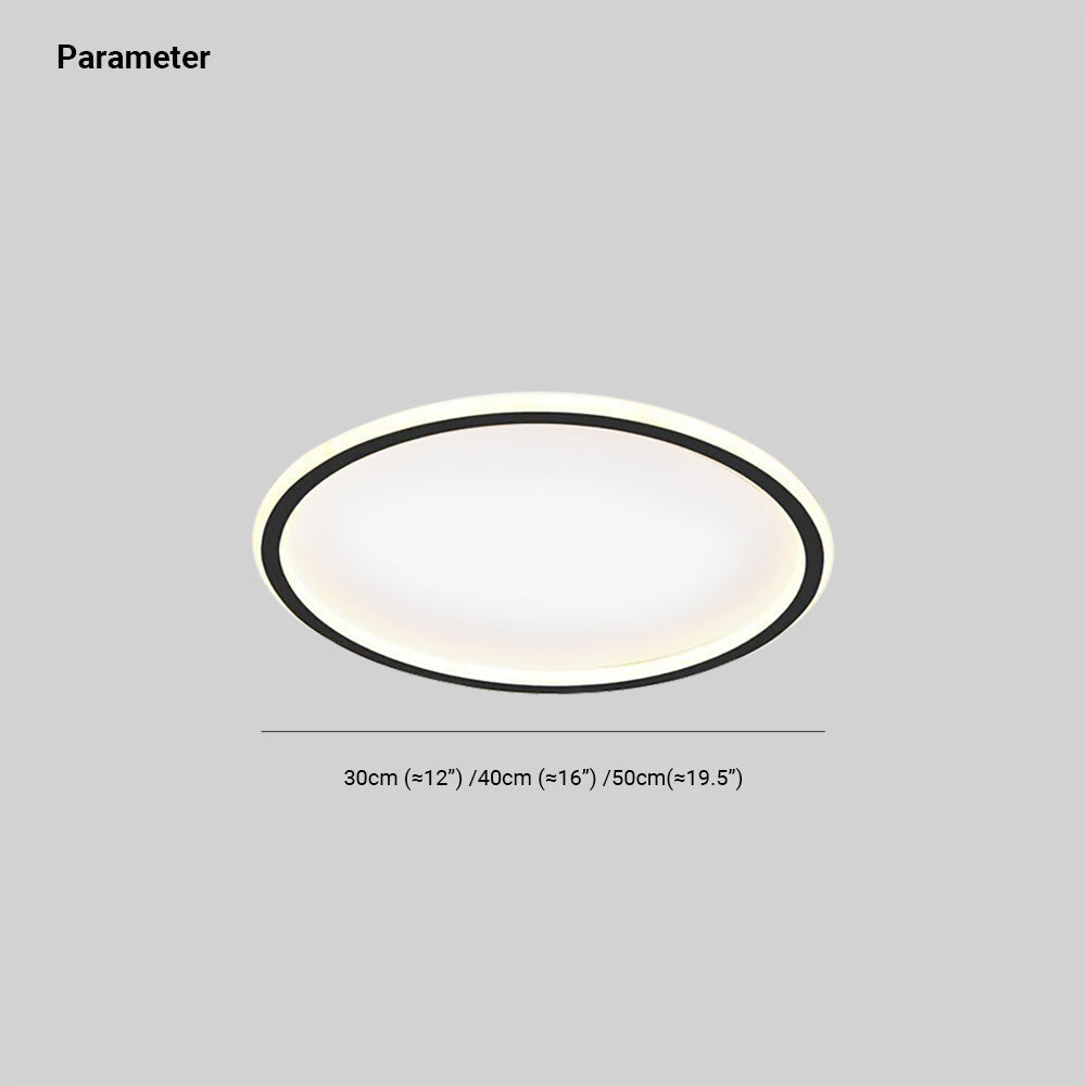 Plafonnier LED rond Quasso – Variable avec télécommande, 3 températures, noir ou blanc