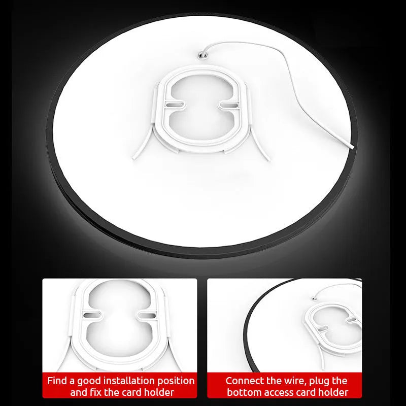 Plafonnier LED rond pour salle de bain Yani – IP44, blanc ou noir, 3 températures