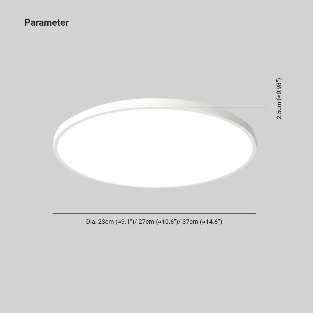 Plafonnier LED rond pour salle de bain Yani – IP44, blanc ou noir, 3 températures