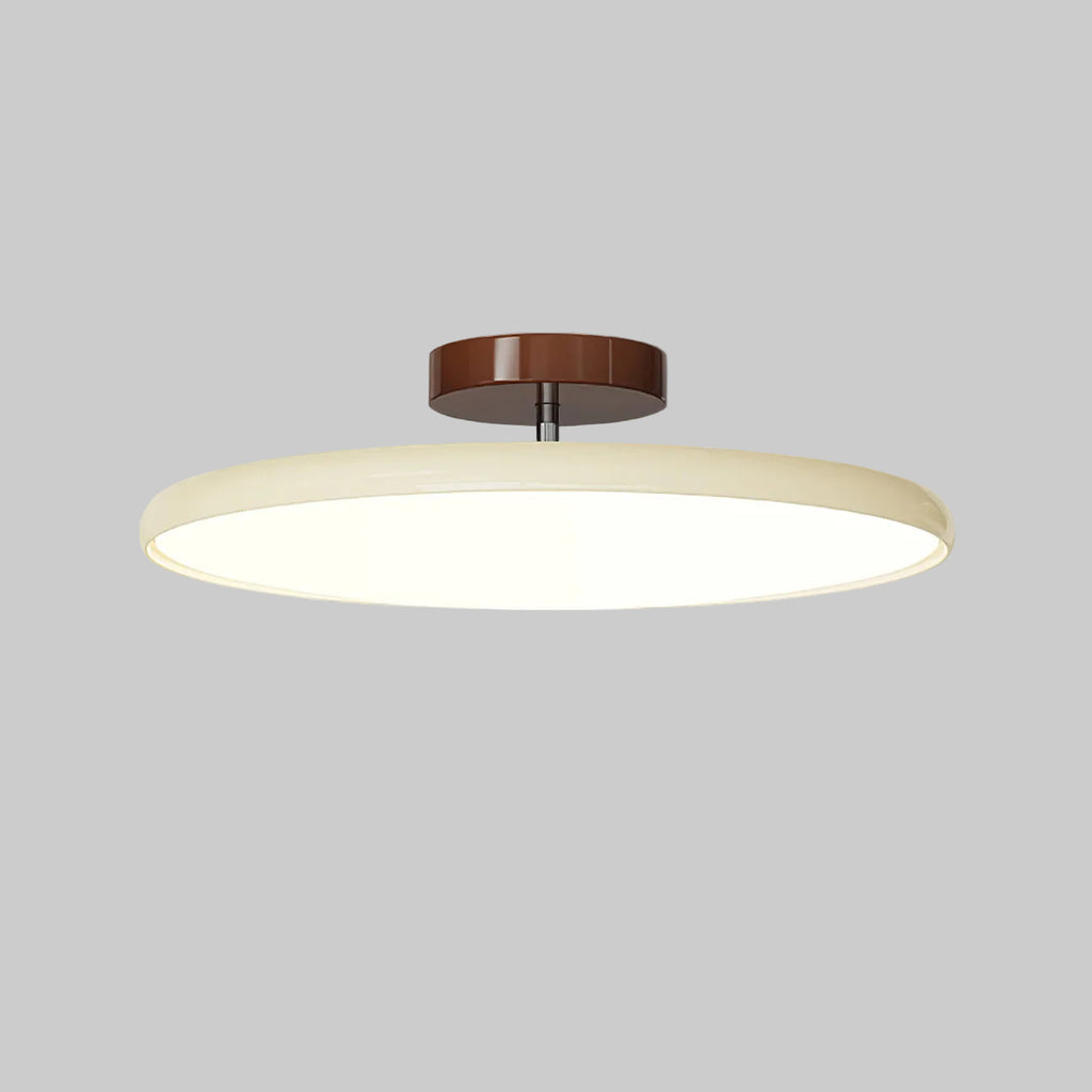 Plafonnier orientable coloré Fyne – Métal et acrylique, tête réglable beige ou verte