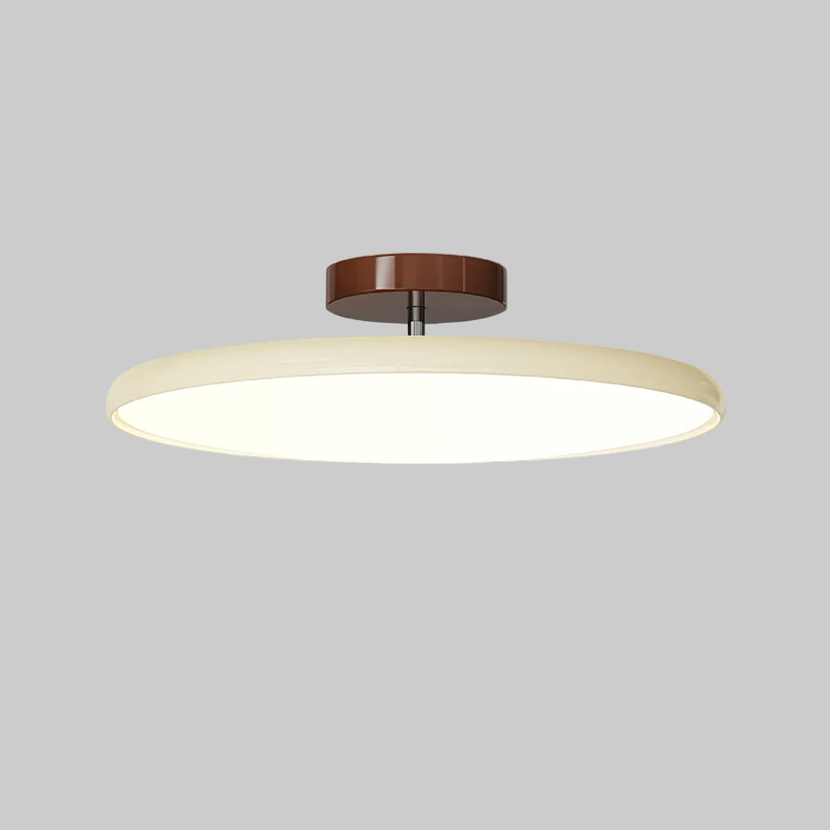 Plafonnier orientable coloré Fyne – Métal et acrylique, tête réglable beige ou verte