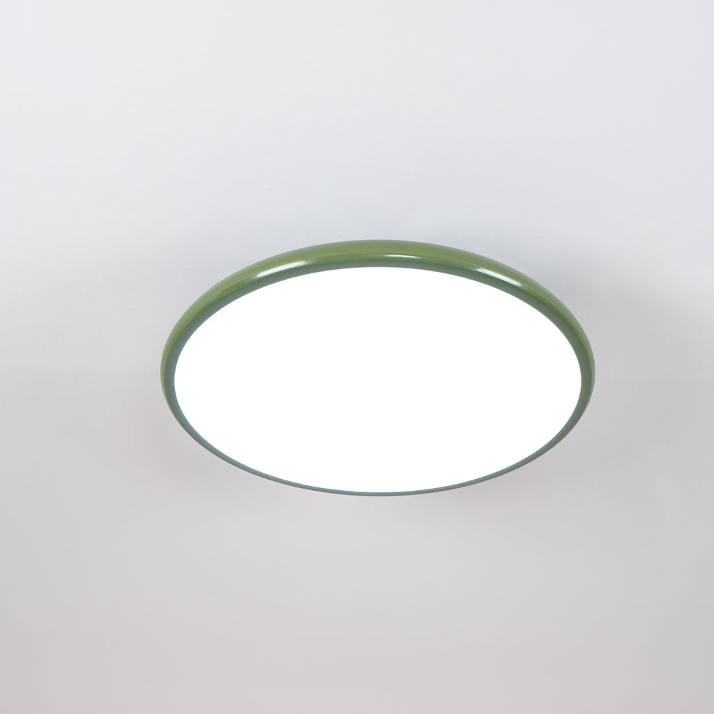 Plafonnier orientable coloré Fyne – Métal et acrylique, tête réglable beige ou verte