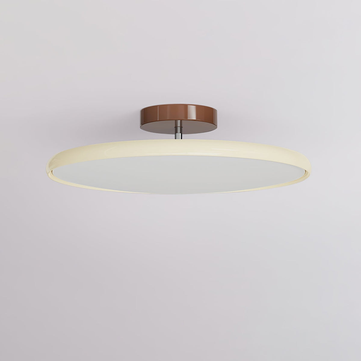 Plafonnier orientable coloré Fyne – Métal et acrylique, tête réglable beige ou verte