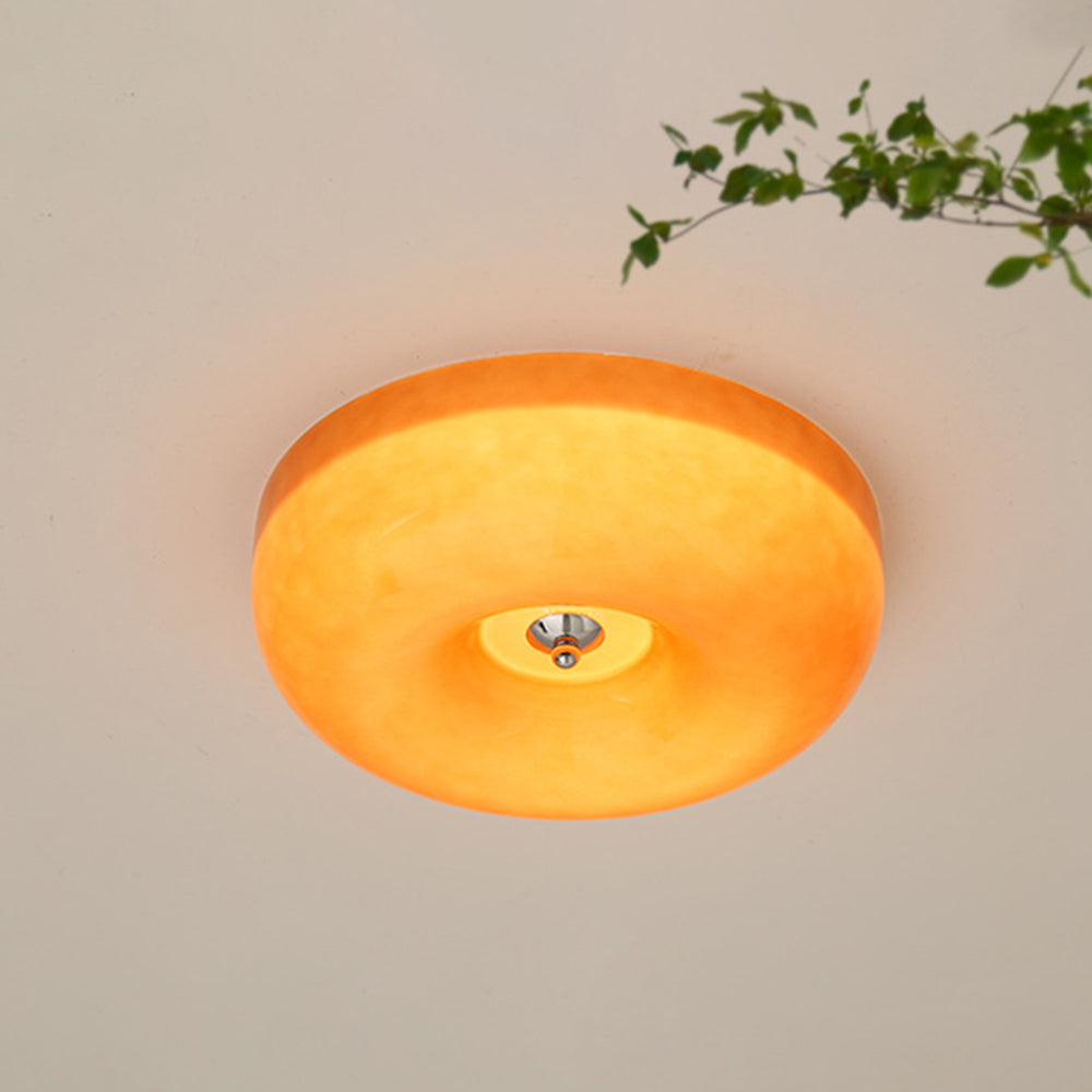 Plafonnier en verre Candy – Orange / Ø 32 cm / 3 températures (via interrupteur)