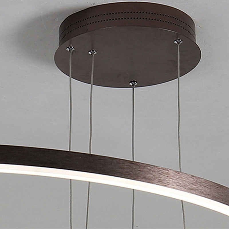 Suspension à anneaux LED Remi – Cercles en métal et acrylique, 2 à 5 anneaux