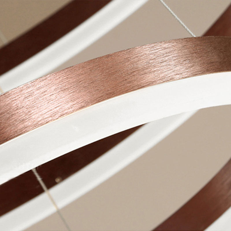 Suspension à anneaux LED Remi – Cercles en métal et acrylique, 2 à 5 anneaux
