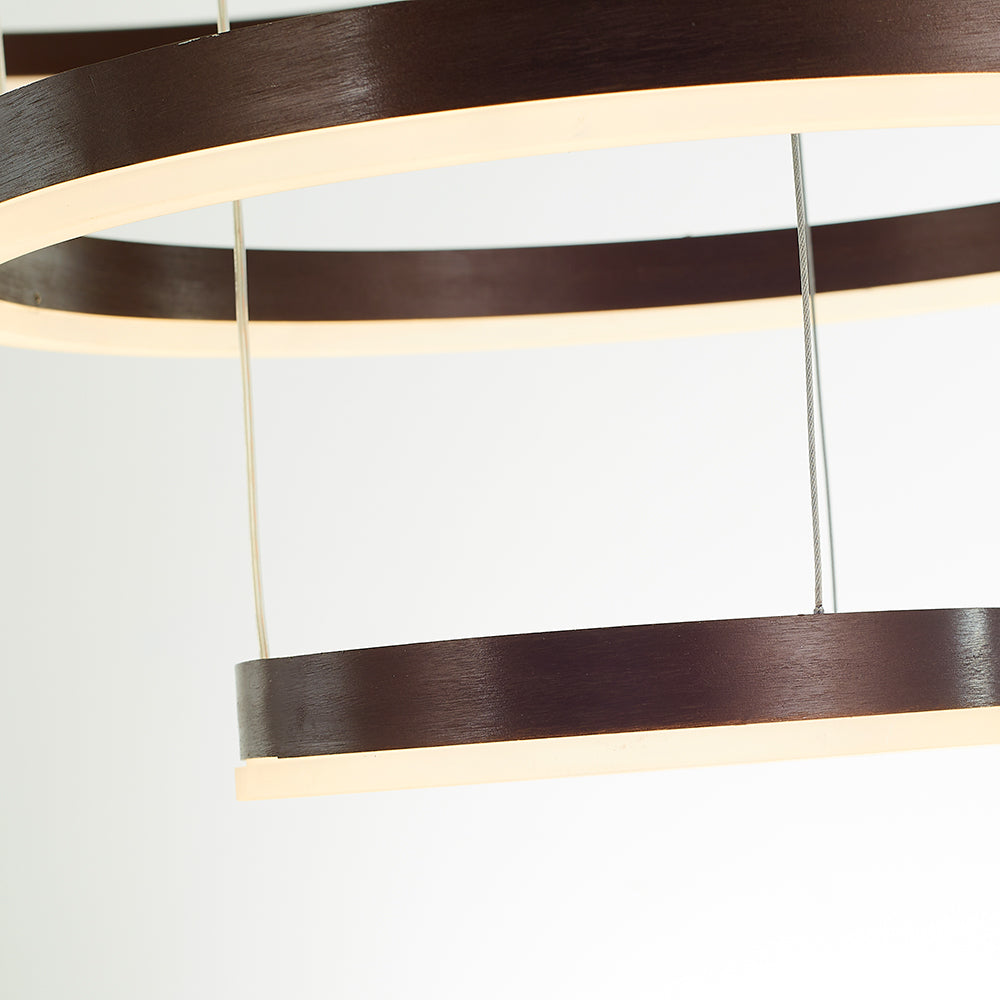 Suspension à anneaux LED Remi – Cercles en métal et acrylique, 2 à 5 anneaux