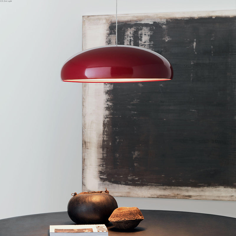 Suspension Art déco en métal Lira – Ronde, orange, noire, blanche ou bordeaux