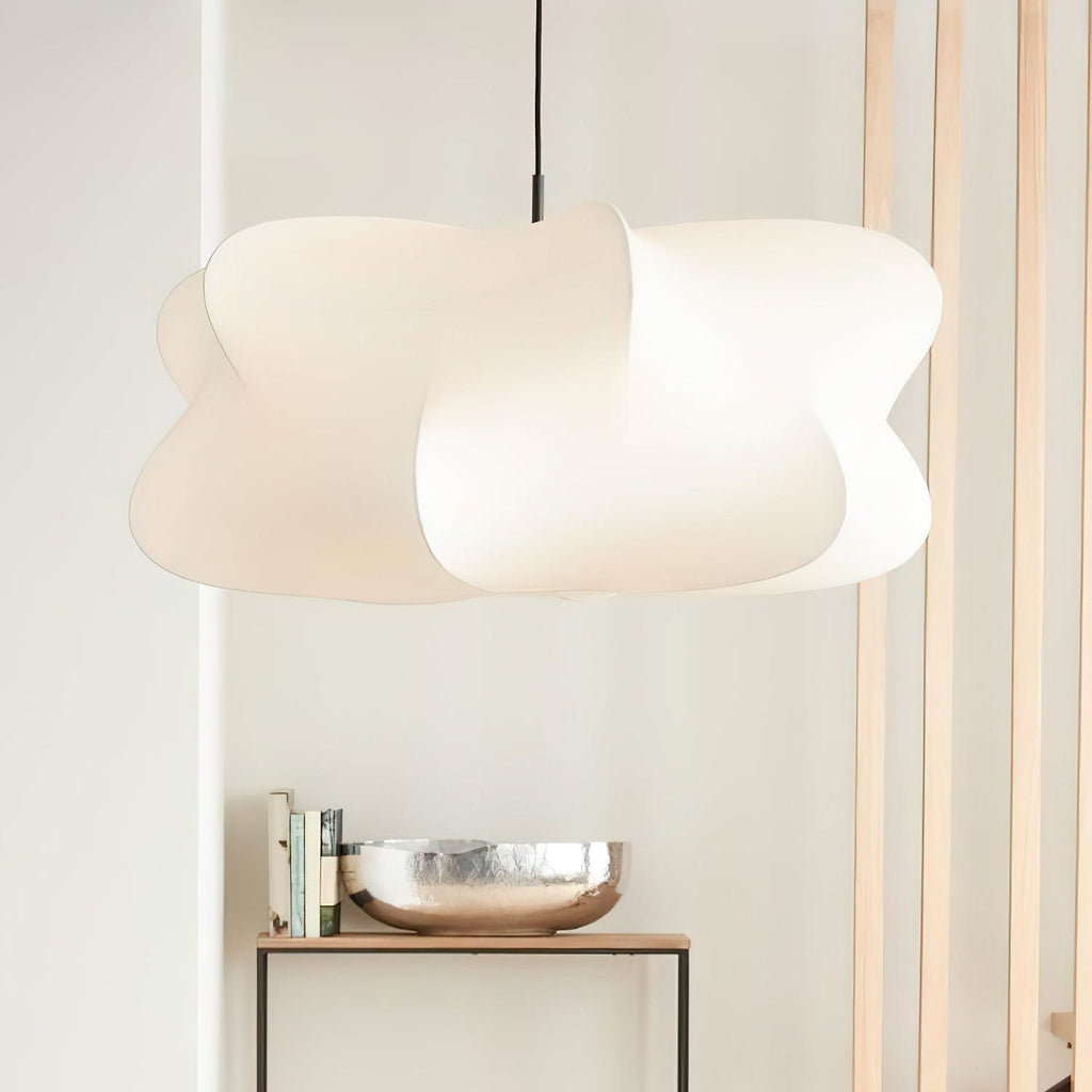 Suspension cocon en soie Pino – Luminaire organique en soie de mûrier et métal