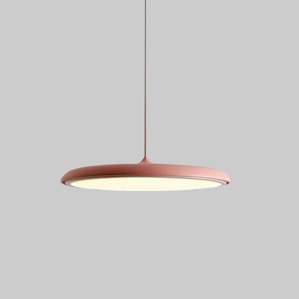 Suspension LED colorée Orik – Dôme macaron en acrylique et métal, 8 coloris