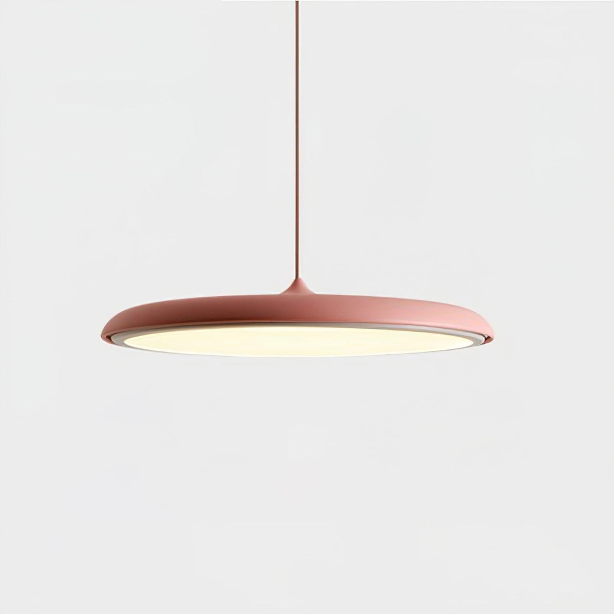Suspension LED colorée Orik – Dôme macaron en acrylique et métal, 8 coloris
