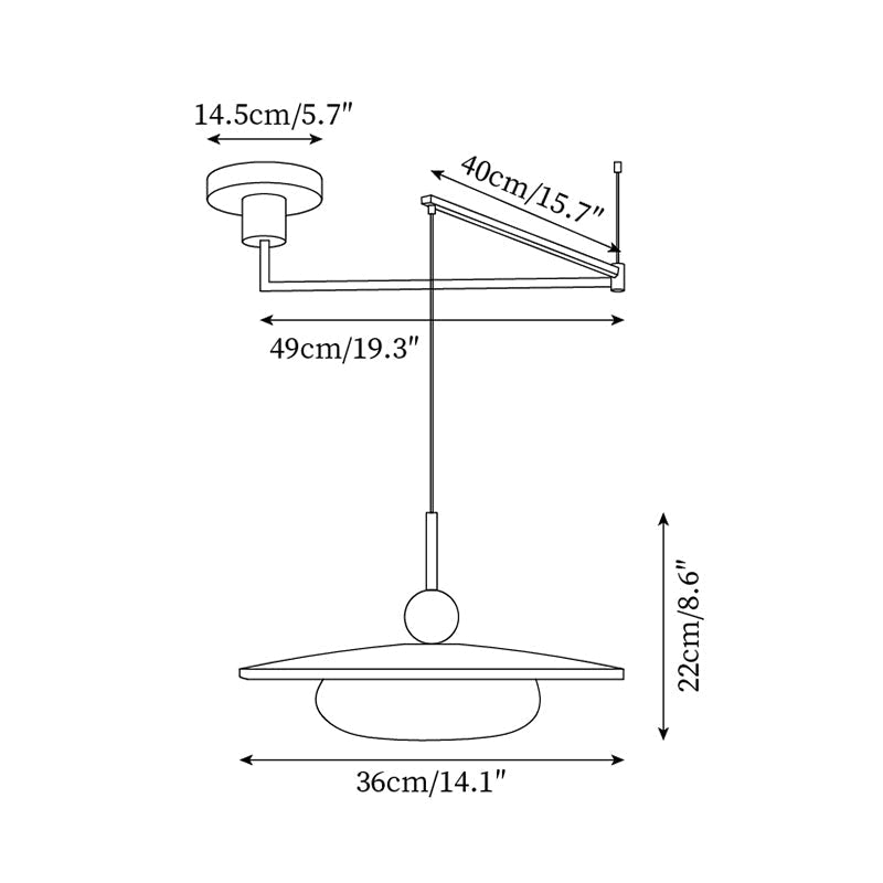 Suspension LED réglable Avione – Abat-jour effet albâtre et finition noyer