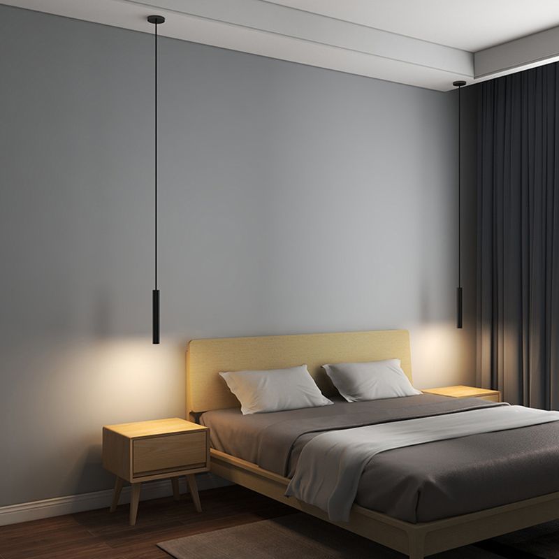 Suspension LED linéaire Filo – Métal sombre, blanc chaud, froid ou neutre