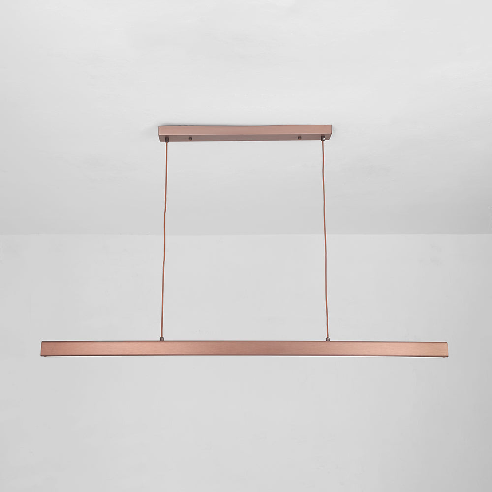 Suspension LED linéaire en métal Thala – Noire ou marron, variable avec télécommande