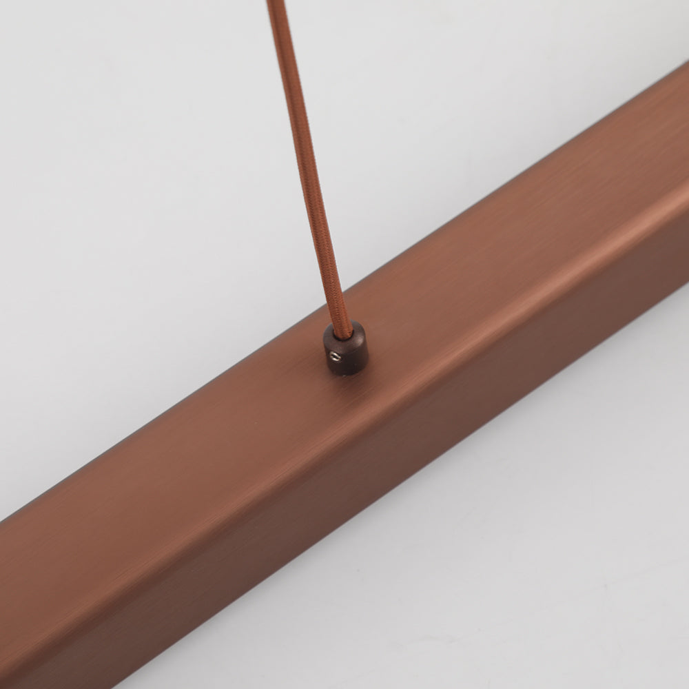 Suspension LED linéaire en métal Thala – Noire ou marron, variable avec télécommande