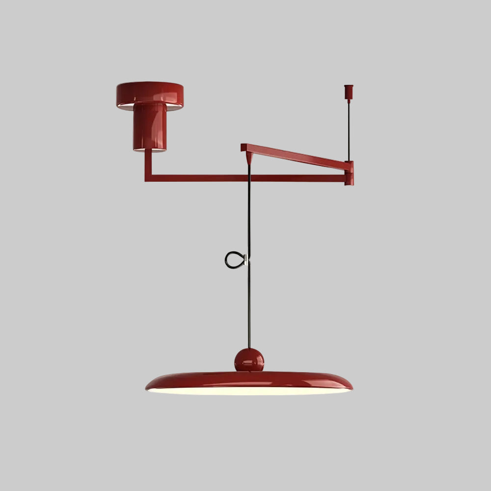 Suspension en métal à bras orientable Flux – Coloris Morandi, LED intégrée