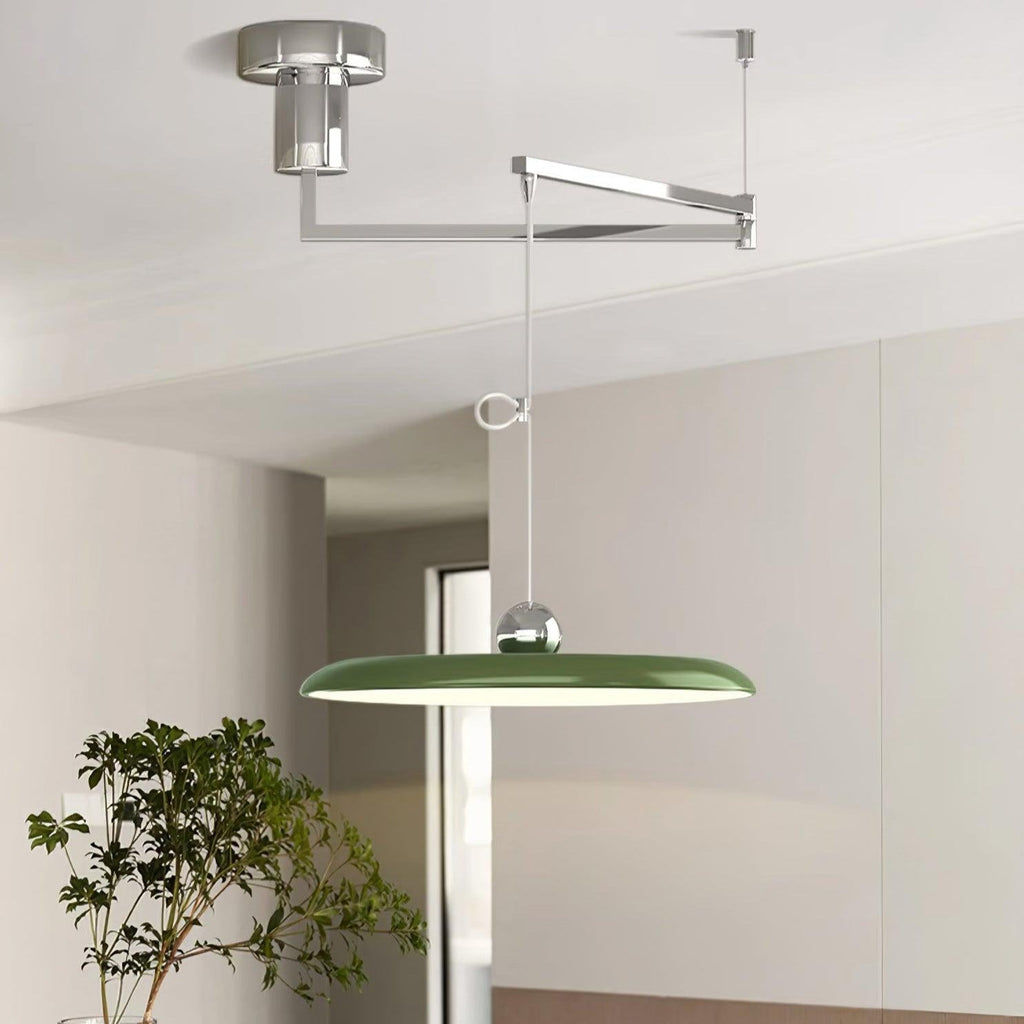 Suspension en métal à bras orientable Flux – Coloris Morandi, LED intégrée