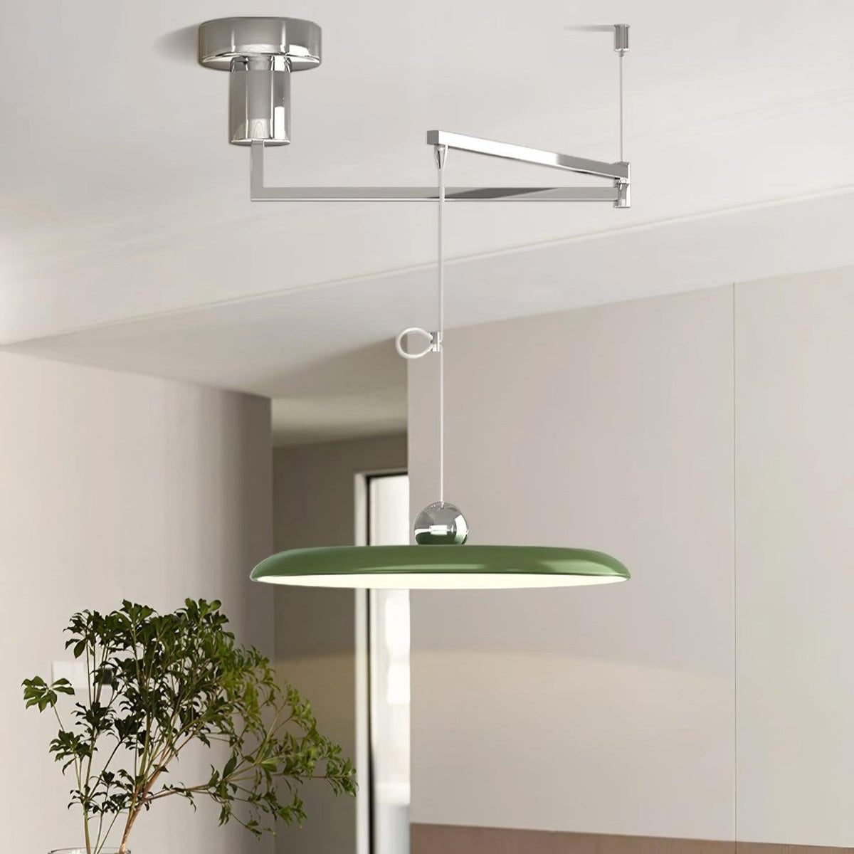 Suspension en métal à bras orientable Flux – Coloris Morandi, LED intégrée