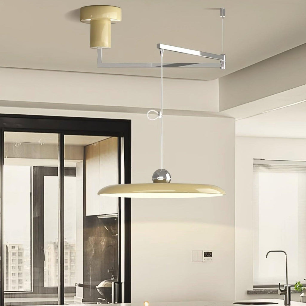 Suspension en métal à bras orientable Flux – Coloris Morandi, LED intégrée