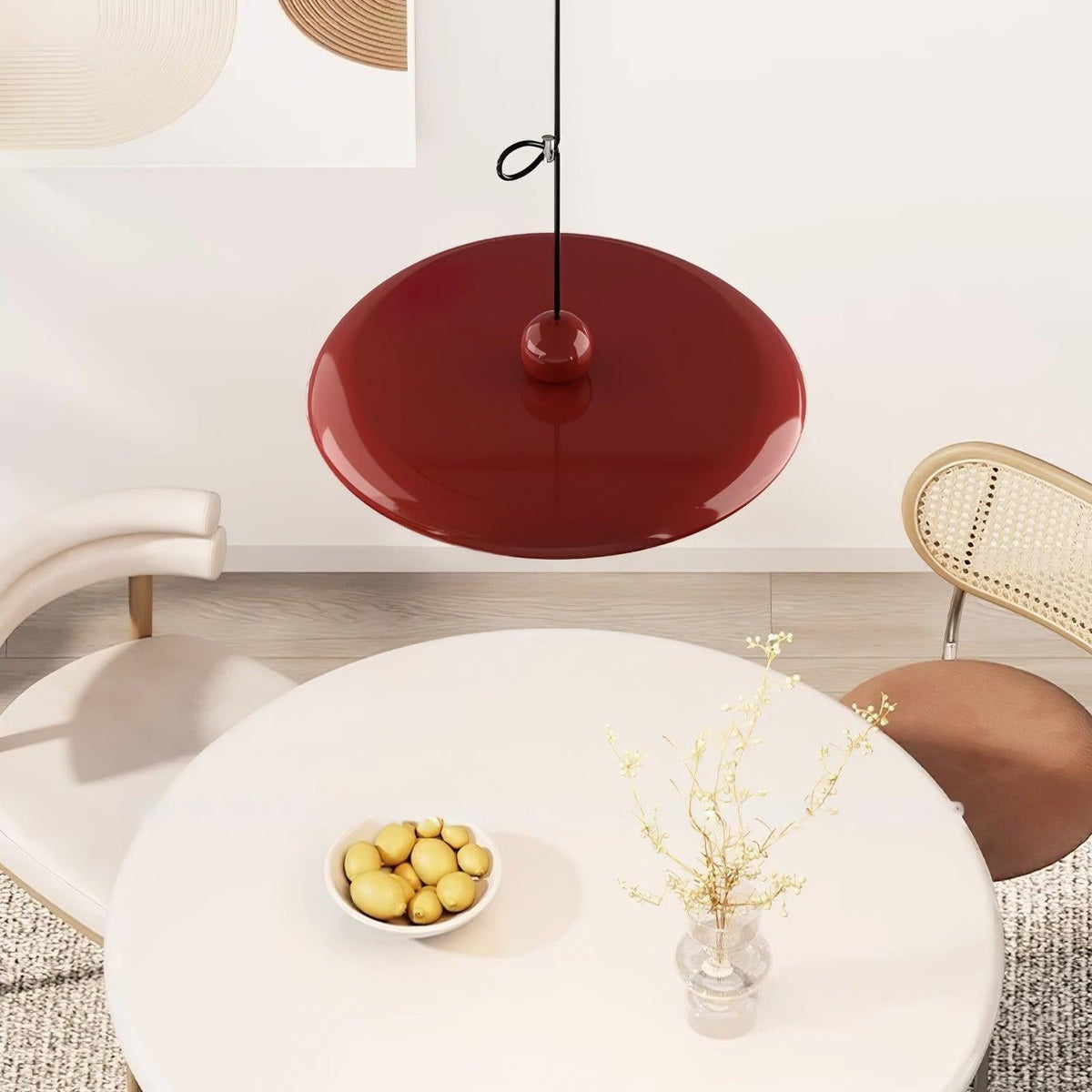 Suspension en métal à bras orientable Flux – Coloris Morandi, LED intégrée