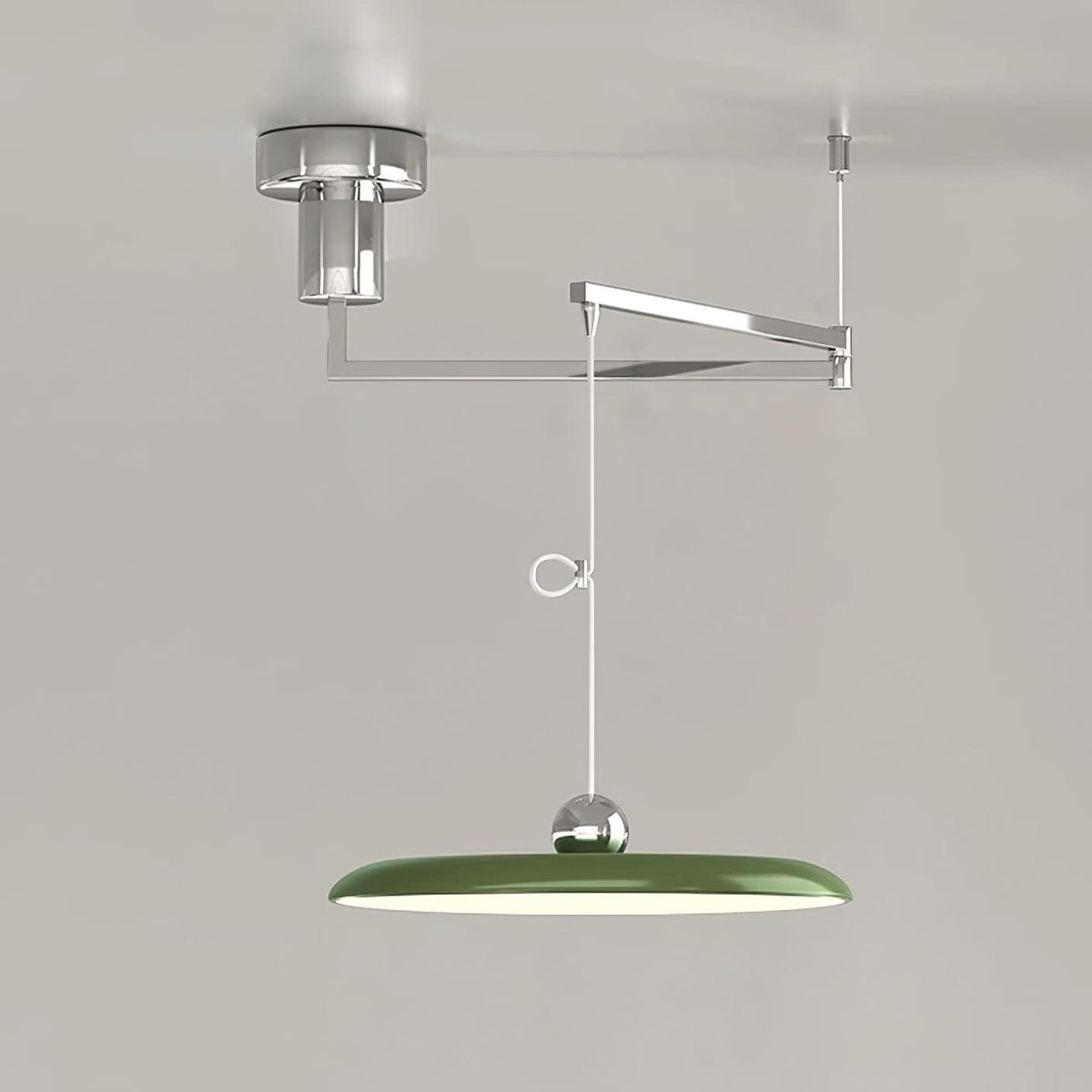 Suspension en métal à bras orientable Flux – Coloris Morandi, LED intégrée