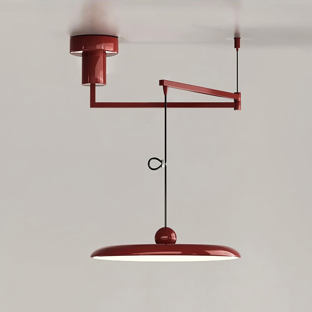 Suspension en métal à bras orientable Flux – Coloris Morandi, LED intégrée