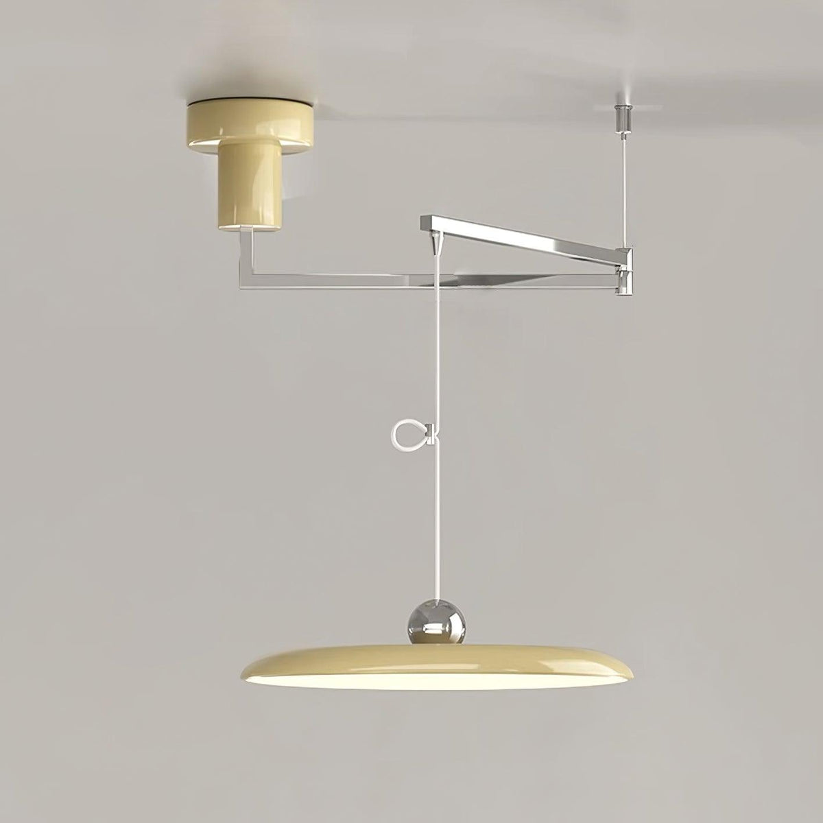Suspension en métal à bras orientable Flux – Coloris Morandi, LED intégrée