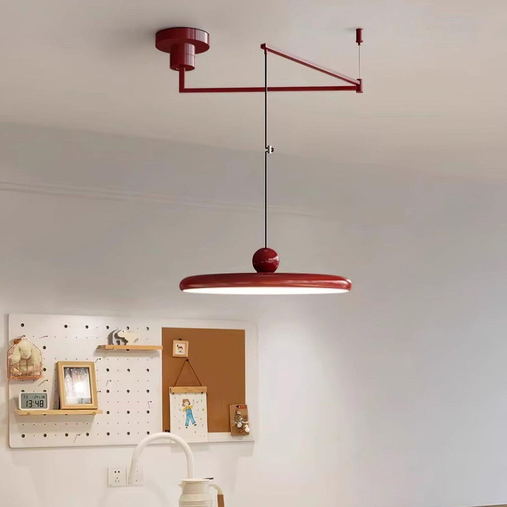 Suspension en métal à bras orientable Flux – Coloris Morandi, LED intégrée