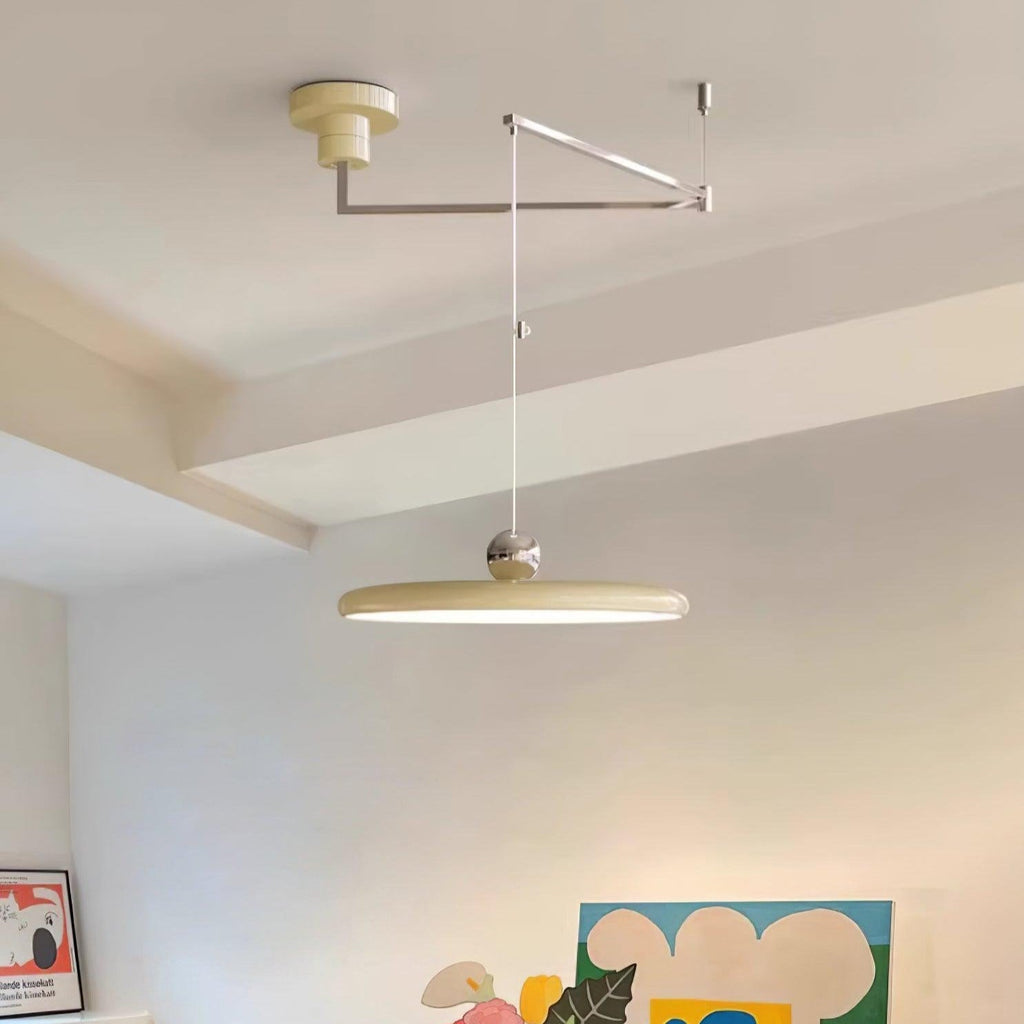 Suspension en métal à bras orientable Flux – Coloris Morandi, LED intégrée