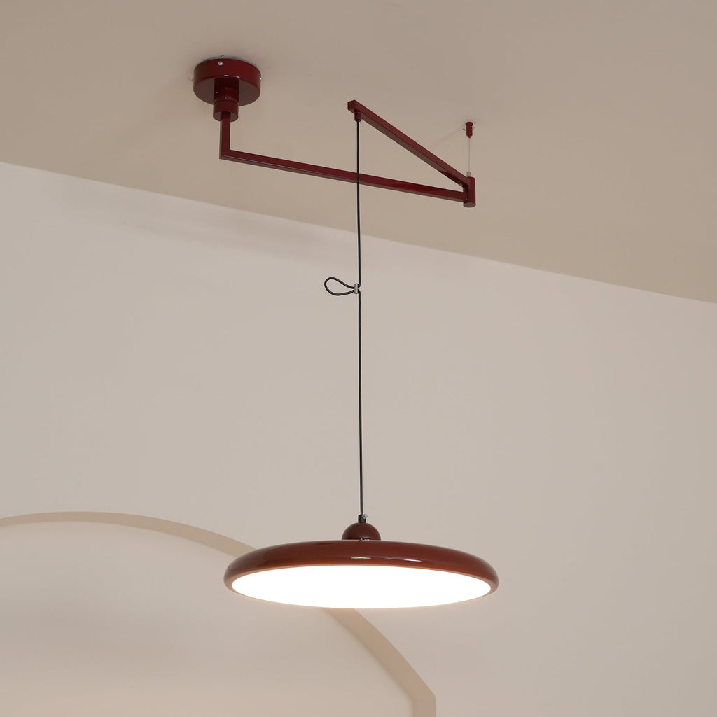 Suspension en métal à bras orientable Flux – Coloris Morandi, LED intégrée